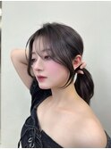 髪質改善縮毛矯正レイヤーカット顔周り前髪韓国ミニウルフ/池袋