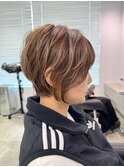 20代30代40代大人美人丸みショートボブ白髪ぼかしハイライト川崎