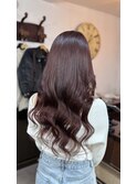 #ナチュラルレッド#プルエクステ#韓国巻き
