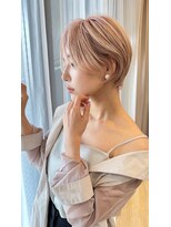 アグ ヘアー ネスト 茨木店(Agu hair nest)&nbsp;ハイトーンショートボブ 20代30代40代ヘア 小顔 大阪クビレ茨木