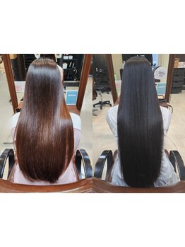 布施で叶える“美髪ストレート×髪質改善トリートメント”で、輝く素髪へと変わる。