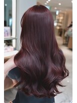 ノイエ 原宿 北参道(NoIE) ボルドーカラーココアブラウンワインレッドハッシュカット