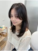 韓国ヘア/レイヤーカット/顔まわりカット/Instagram @ken__gucci