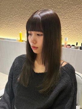 レイヤーカット×オリーブブラウン【髪質改善】