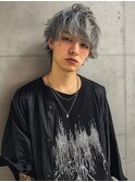 MEN’S HAIR/サーフカール/刈り上げセンターパート/ブリーチ