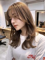 サンドイエナ 横浜店(sand yena)&nbsp;くびレイヤーボブルフネビージュ小顔ワンレンこなれミディ