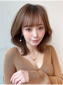 イメチェン/シースルー前髪/ハッシュカット/ウォームベージュ