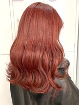 フウ(fuh)&nbsp;オレンジ/オレンジブラウン/暖色/暖色ヘア/ハイトーン/艶髪