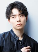 ツーブロック刈り上げセンターパートツイストスパイラル