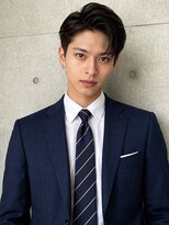 メイキー メンズ 本厚木(MA-IKI)&nbsp;ビジネス学生センター分けマッシュ刈り上げ黒髪/メイキー本厚木