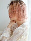 《AWESOME》小顔セミウェットウェーブ×シルキーピンク♪