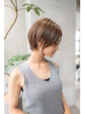 大人かわいいショートヘア/小顔/くすみカラー/20代30代