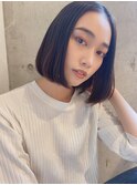 ナチュラル_大人ボブ_インナーカラー