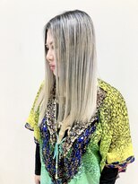ヘアーライズ 池袋東口店(hair RISE)&nbsp;ホワイトブリーチホワイトアッシュシャドールーツハイライト