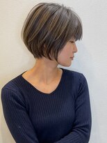 ロンドブルーム 天神大名店(Lond Bloom) 大人ショートボブショートカットココアアッシュくびれミディ