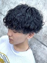 フィフス 栄(fifth)&nbsp;波巻きスパイラルパーマメンズマッシュツーブロック栄