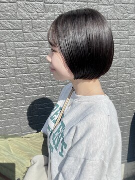 ヘアラウンジ アングゥ(hair lounge ungu) パツっとミニボブグレージュ