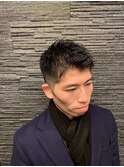 ツーブロックビジネスショートフェードスパイラルツイストパーマ