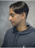 曲がる縮毛矯正で作る毛流れセンターパート 福岡メンズ縮毛矯正