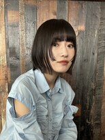 ベル 銀座並木通り店(Belle) ぱつっと外ハネボブ×顔まわりデザイン姫カット