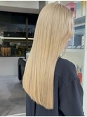 8328渋谷ブロンドホワイトアッシュ髪質改善ストレート韓国ヘア