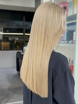 ベレーザ 渋谷(BELEZA)&nbsp;8328渋谷ブロンドホワイトアッシュ髪質改善ストレート韓国ヘア