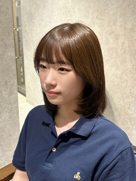 デフィ 上野(DEFI) レイヤーボブ オリーブベージュカラー