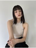 ストレートタッチで作るnatural おしゃれ女子ウルフヘア