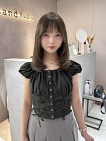 サンド 池袋(sand)&nbsp;韓国風ヘア/レイヤーカット/ベージュカラー/顔周りカット