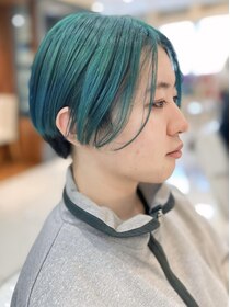 ザビー(THE B) 本八幡×ケアブリーチ×ブルーグリーン×ショート