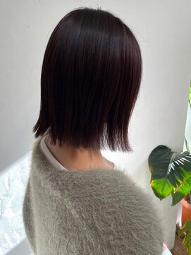 リコ 池袋東口店(Liko) 外ハネボブ　ストレート　ダークカラー　艶トリートメント　艶感