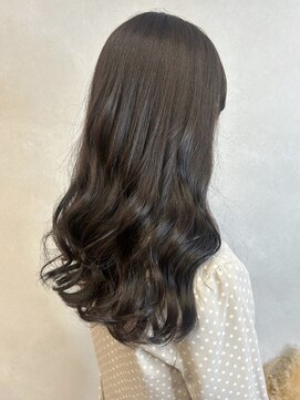 ミュラ(mulah) ブリーチなしカラーダークグレージュ*ゆる巻き透明感カラー