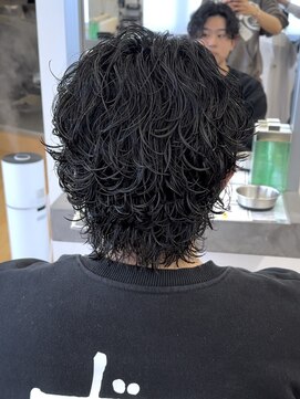 ビカム 名駅(become) 【サーフカールパーマ】名古屋メンズセンターパートコンマバング