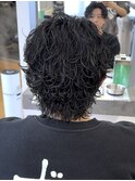 【サーフカールパーマ】名古屋メンズセンターパートコンマバング
