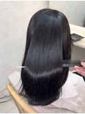 暗めグレージュカラー×自然にまとまる縮毛矯正[立川]