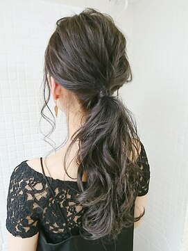 アンククロス 表参道(ANKH CROSS) 【お呼ばれアレンジ】ふわっとゆる巻きローポニー