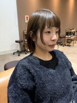 スーリール 小倉店(Sourire)&nbsp;ライトブラウン　20代ボブ　伸ばしていく
