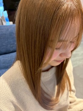 クレヨン ケース(Crayon case) 20代30代◎大人可愛いシースルーバングヘア×明るめブラウン