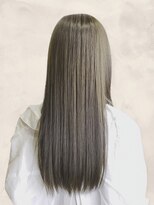 エルプラスヘアー 平尾店(L+hair)&nbsp;髪質改善トリートメントオリーブグレージュストレート透明感