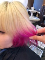 リリーヘアサロン(LILY hair salon) ローズピンクのグラデーションカラー