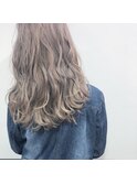 <sungooseTOKYO>波打ちフェザーロングホワイトアッシュ