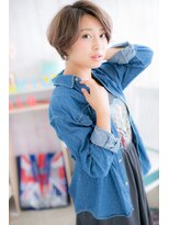 ミック 日暮里店(miq) アシンメトリー無造作感アッシュグレイ大人ボブショートc1