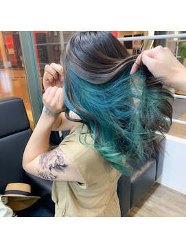 リズム(Re._sm) インナーカラーターコイズブルー