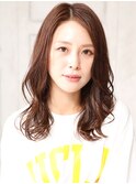 大人可愛い２０代３０代４０代小顔  ココアベージュJ6