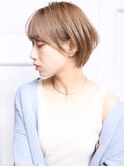 大人可愛い小顔美髪ナチュラルグラデーション丸みショートA3
