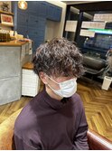 波巻きパーマ