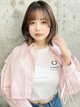 ハローバイシー 仙台(Hello by Sea) 顔周り/前髪カット×韓国風レイヤーカット×ボブ[ボブ]