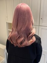 ベレーザ 渋谷(BELEZA)&nbsp;7274ニュアンスカラーホワイトピンク波巻きミルクティーピンク