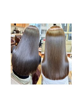 毛髪診断で髪の状態を見極め豊富な薬剤の中から貴方に合ったものを選定＊広がる髪も憧れストレートに！