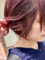 ヘアサロン エマ(HAIR SALON emma)&nbsp;白髪にハイライトでピンクhairに/色落ち後は白髪と馴染みます